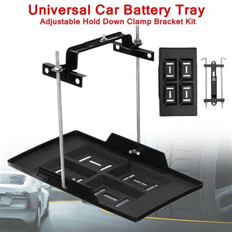 car storage battery metal mount holder stabilizer bracket accessories|SING F LTD Universal Fit Car Battery Tray with Hold .